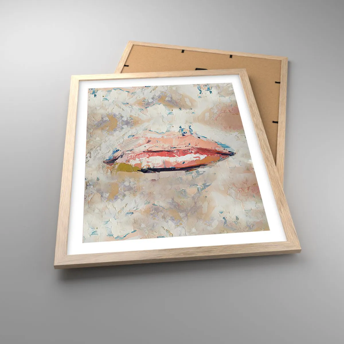 Pôster com moldura de carvalho claro - Desperta os sentidos - 40x50 cm