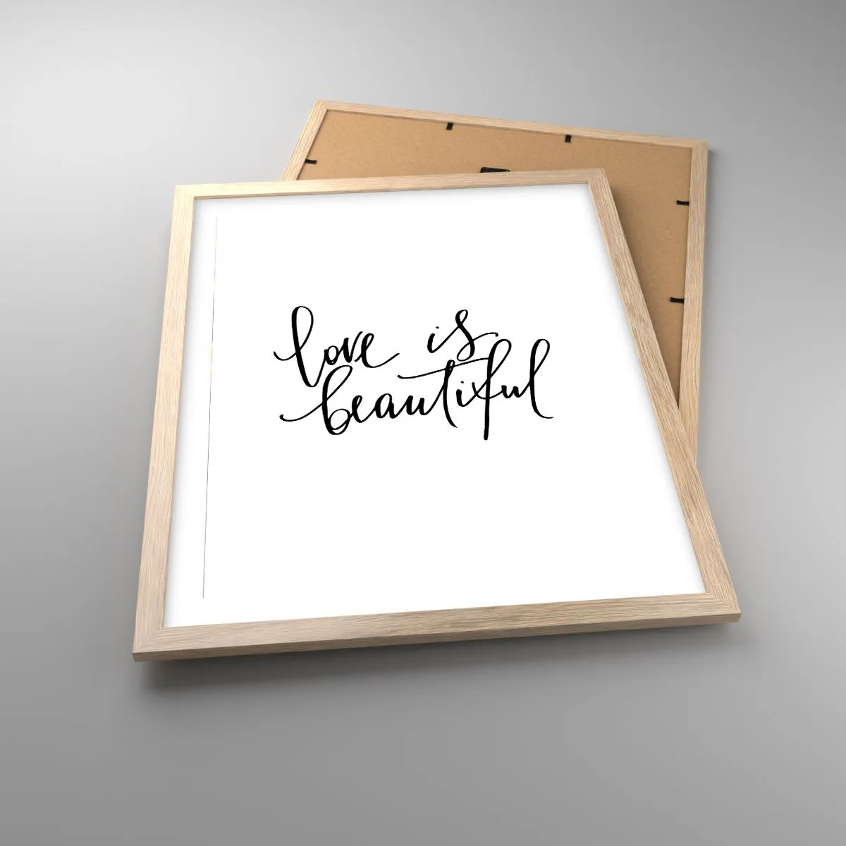 Poster in light oak frame - Read and Repeat - 40x50 cm