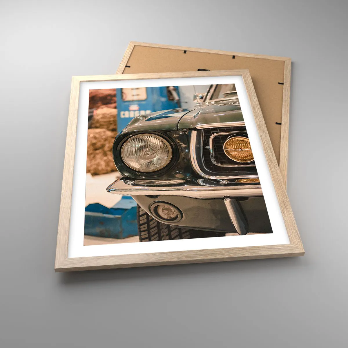 Pôster com moldura de carvalho claro - Encontro com uma lenda - 40x50 cm