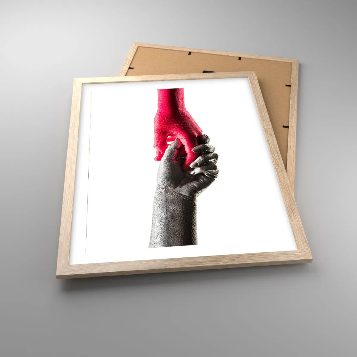 Poster in light oak frame - Together, although Different - 40x50 cm