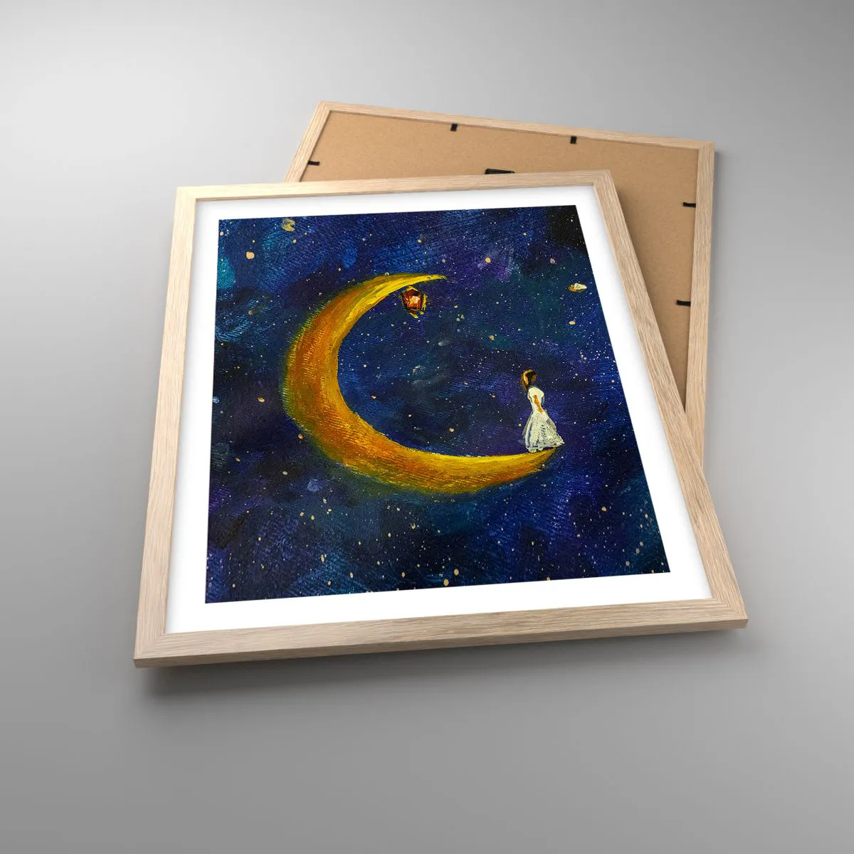 Poster in light oak frame - Calling of the World - 40x50 cm