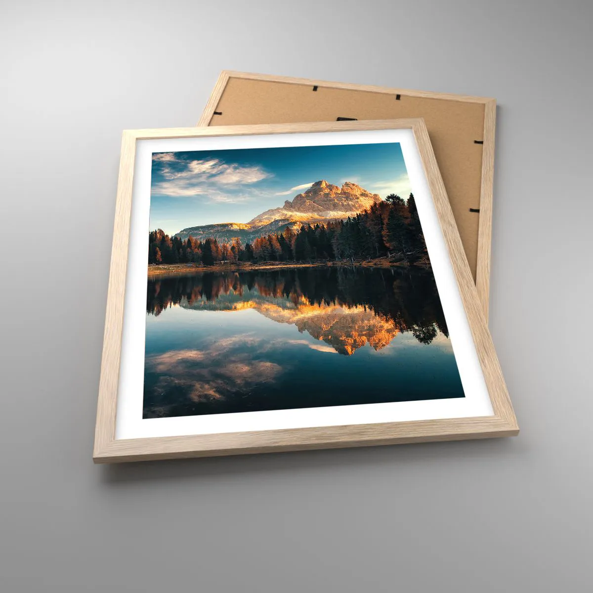 Plagát v ráme zo svetlého duba - Dvojitá krajina - 40x50 cm
