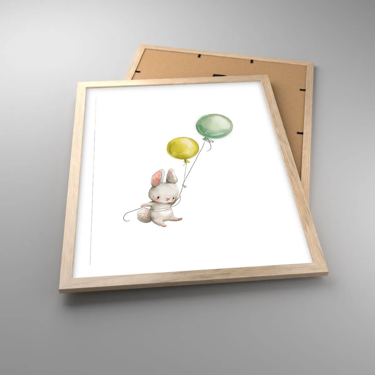 Poster in einem Rahmen aus heller Eiche - Ich werde auch fliegen! - 40x50 cm