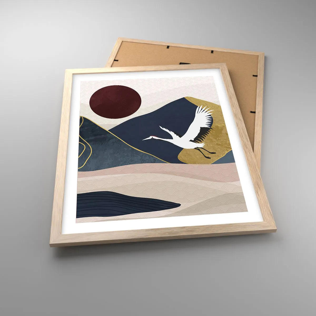 Affiche dans un chêne clair - Poster - Encore une fois, la journée s'est ÉCOULÉE - 40x50 cm