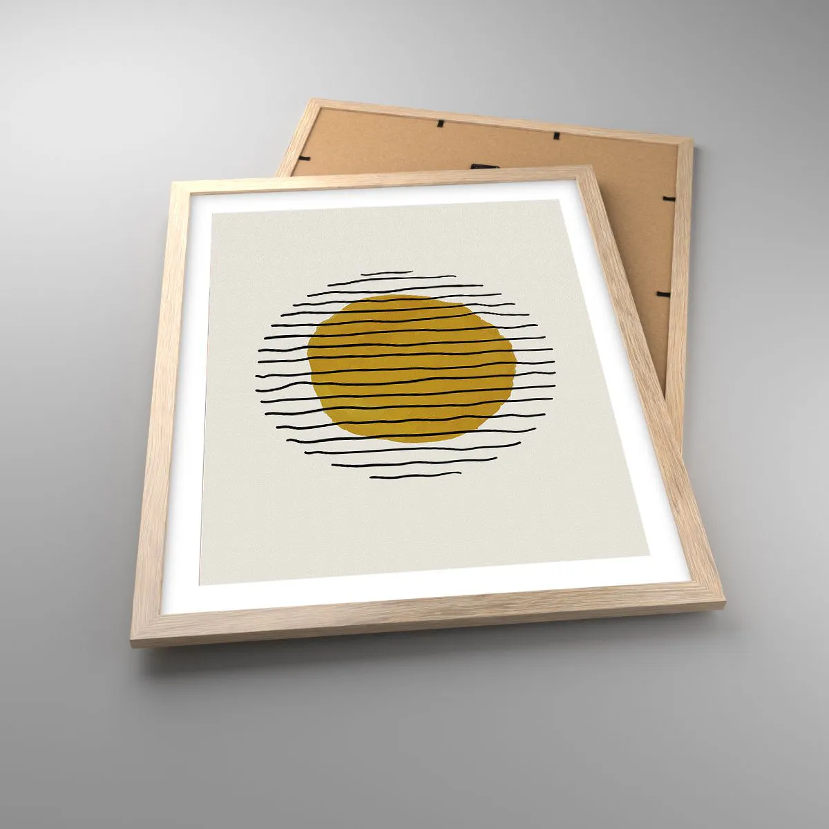 Pôster com moldura de carvalho claro - Abstração a tremer com o calor - 40x50 cm