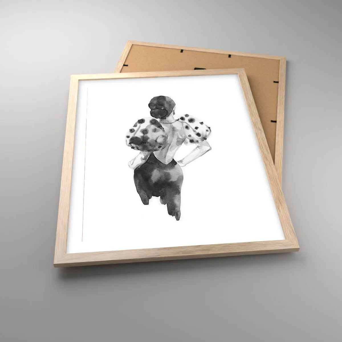 Poster in einem Rahmen aus heller Eiche - Sie ging direkt vorbei - 40x50 cm