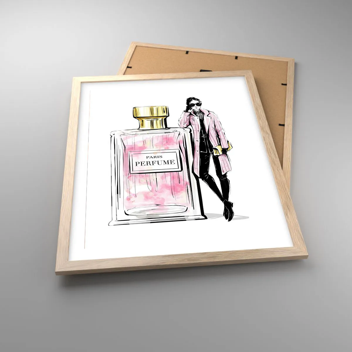Plakat w ramie jasny dąb - Paryska zmysłowość - 40x50 cm