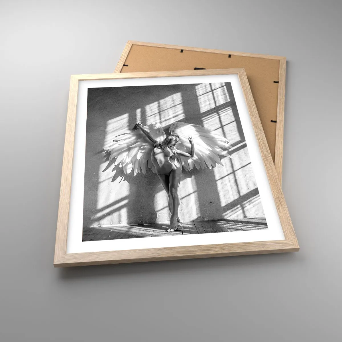 Poster in einem Rahmen aus heller Eiche - Direkt vom Himmel - 40x50 cm