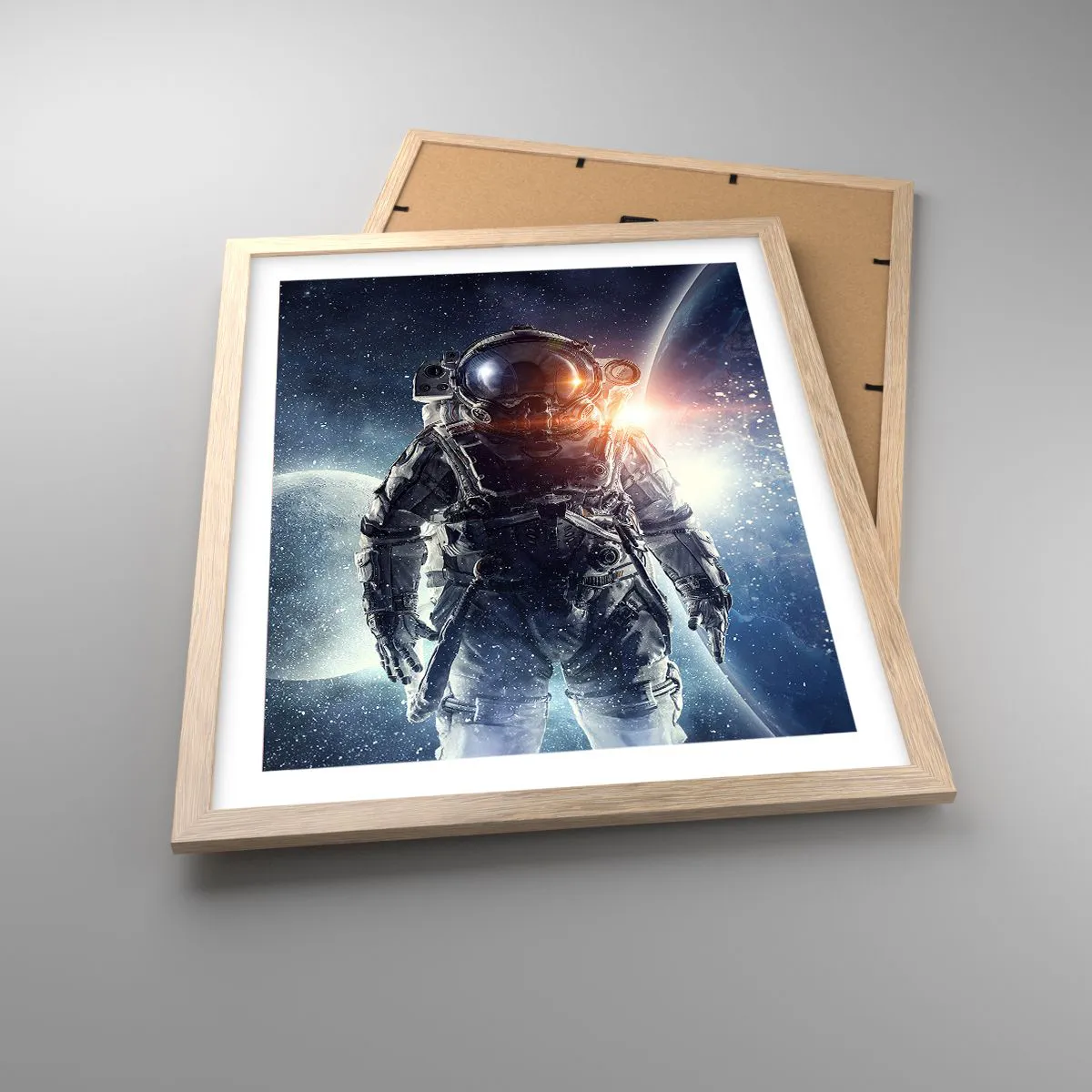 Poster in light oak frame - Space Adventure - 40x50 cm
