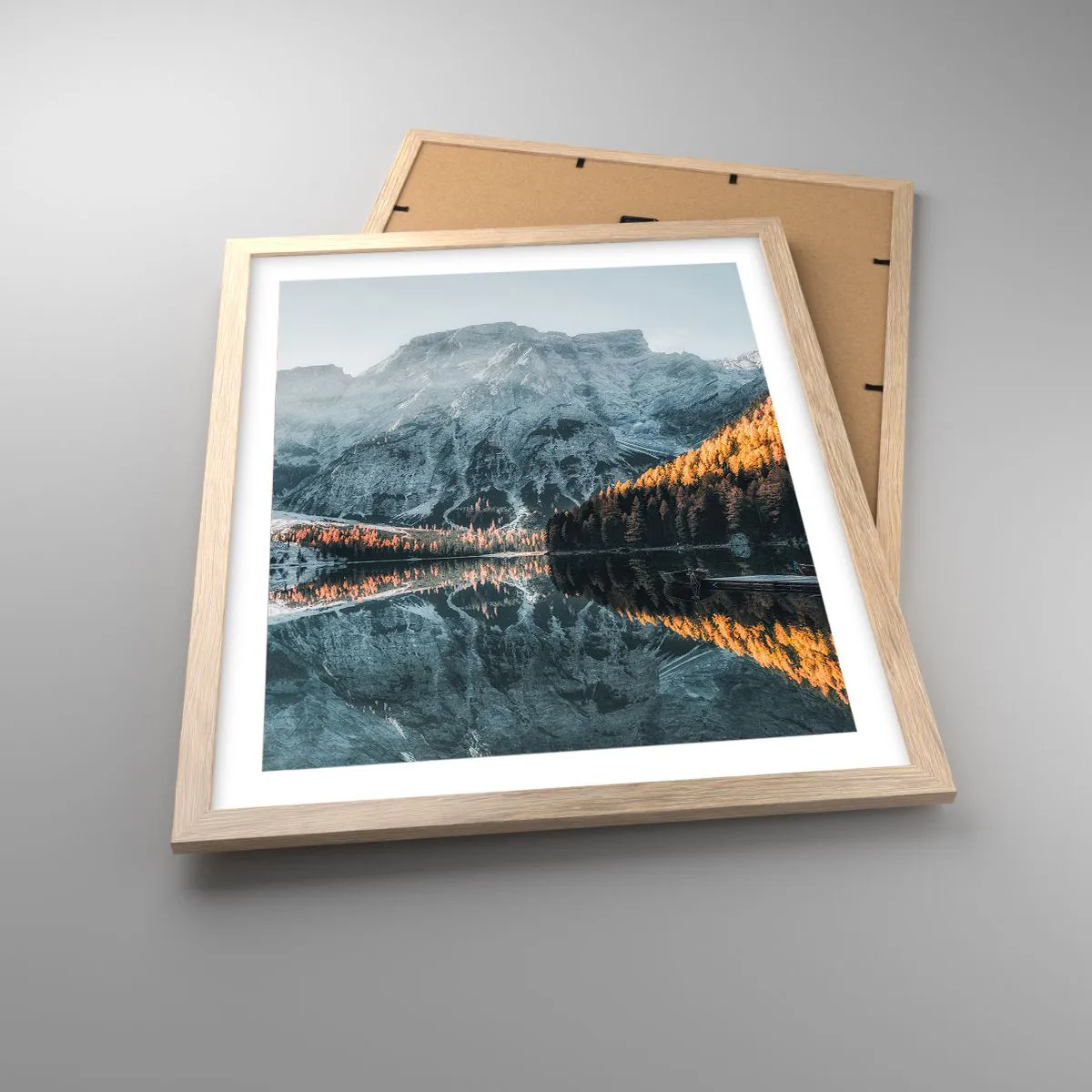 Affisch i ram av ljusek - Spegellandskap - 40x50 cm