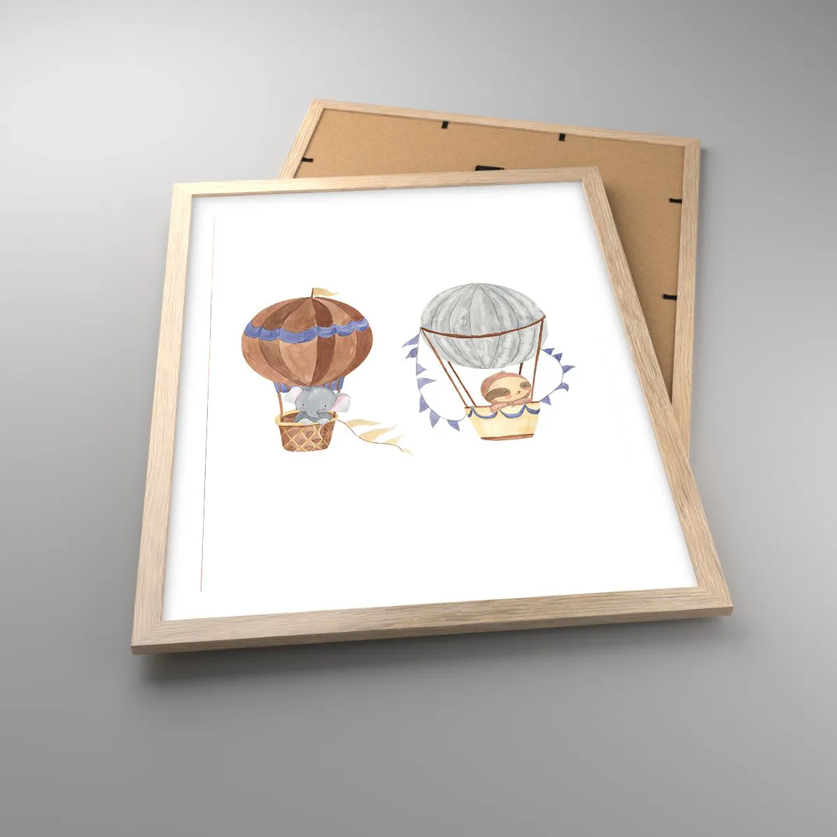 Poszter világos tölgy keretben - Barátok egy utazáson - 40x50 cm