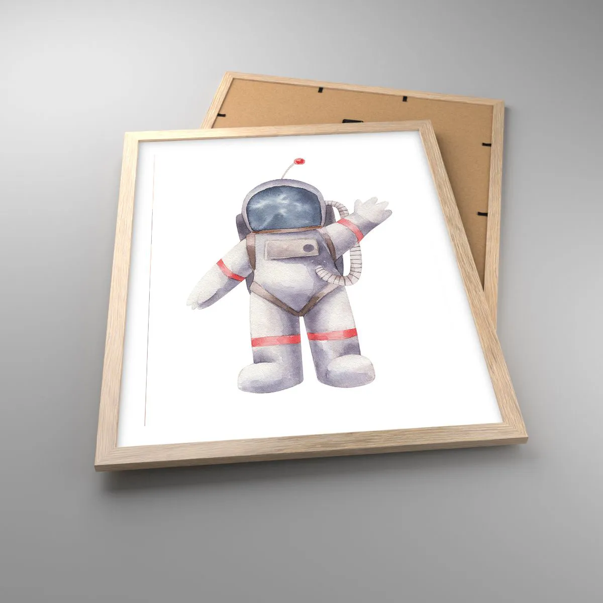 Plakat i ramme af lyst egetræ - Det er alt for nu! - 40x50 cm