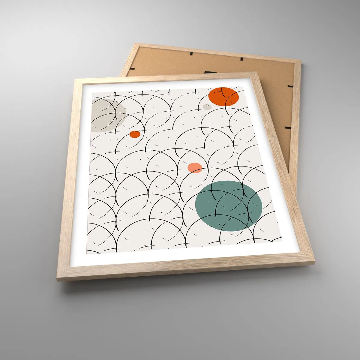 Pôster com moldura de carvalho claro - No espírito da pop art - 40x50 cm