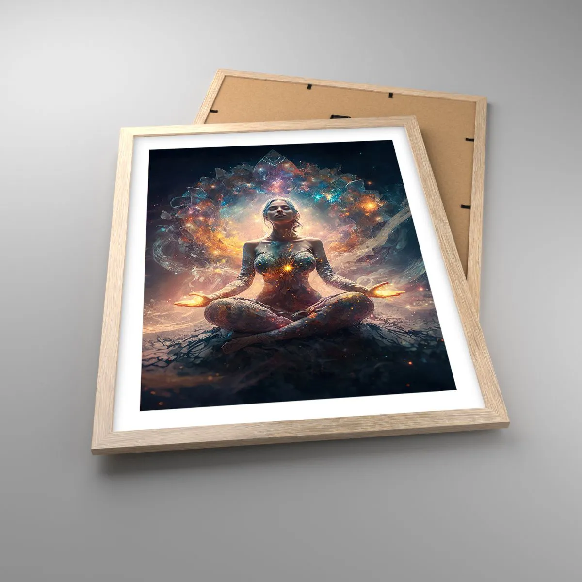 Poster in light oak frame - Good Energy Flow - 40x50 cm
