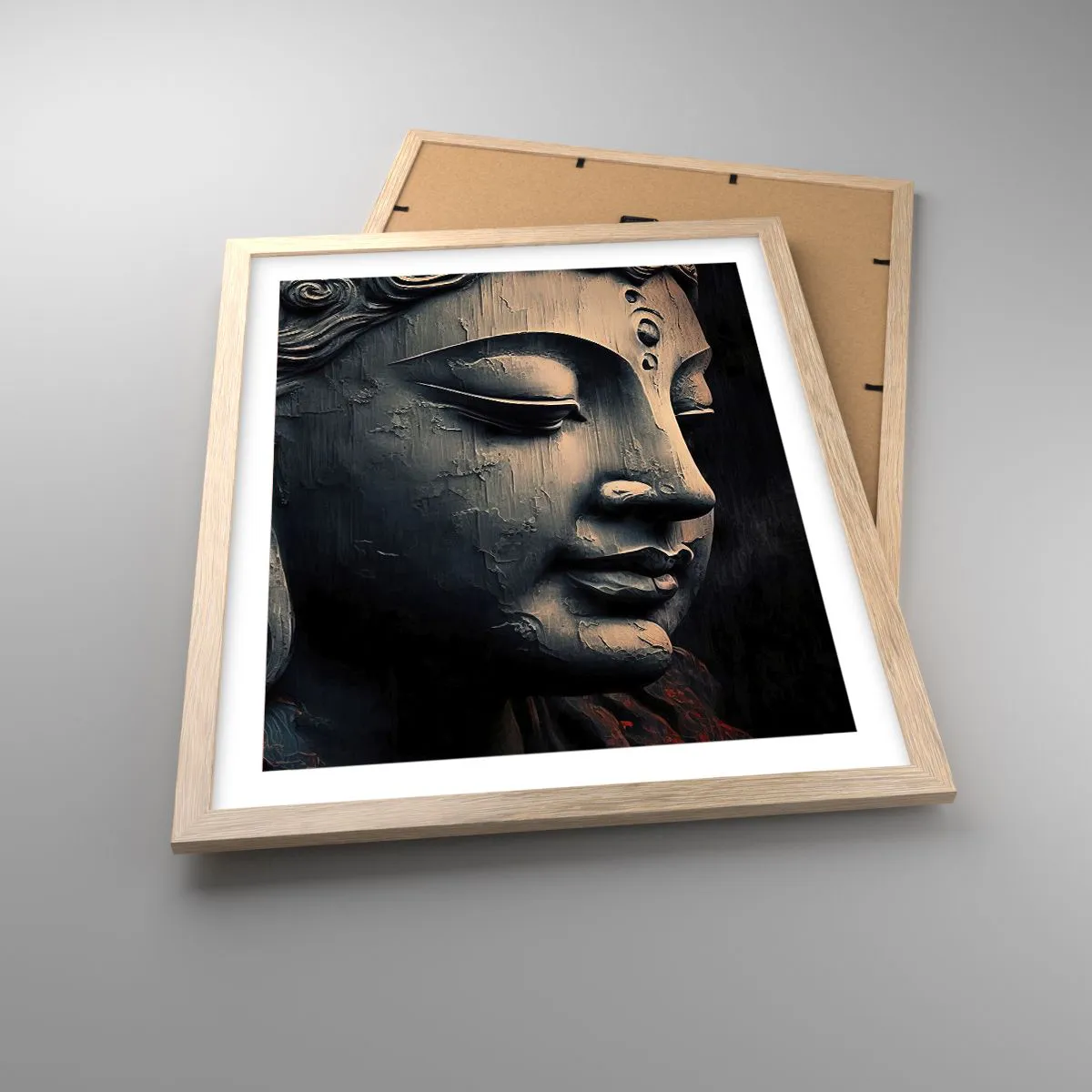 Poszter világos tölgy keretben - Összhangban a világgal - 40x50 cm