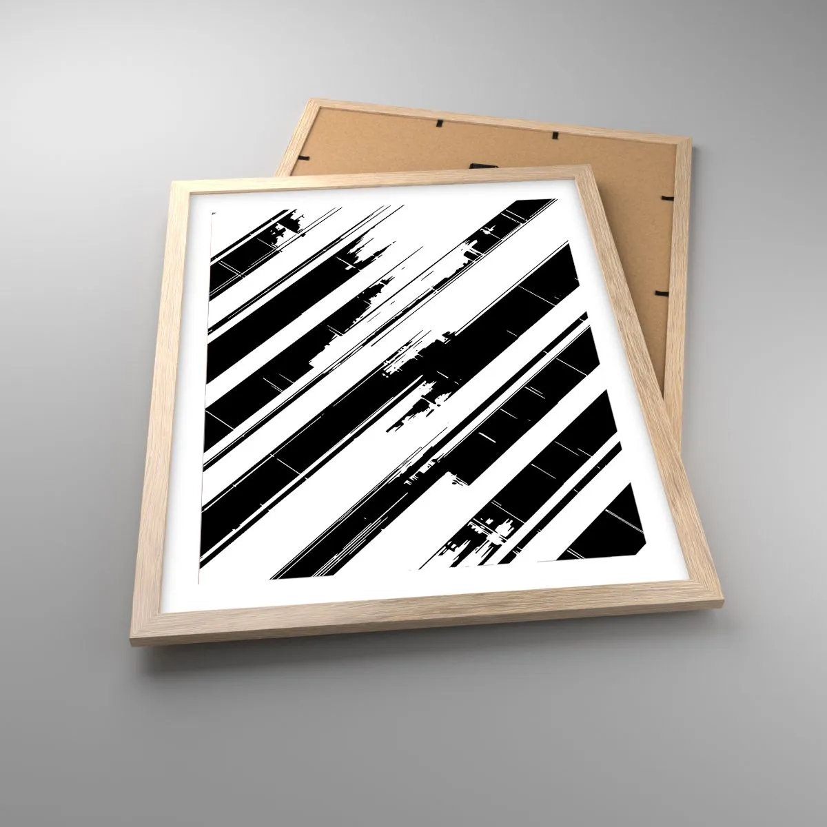 Een poster in een licht eiken lijst - Een intense en dynamische compositie - 40x50 cm