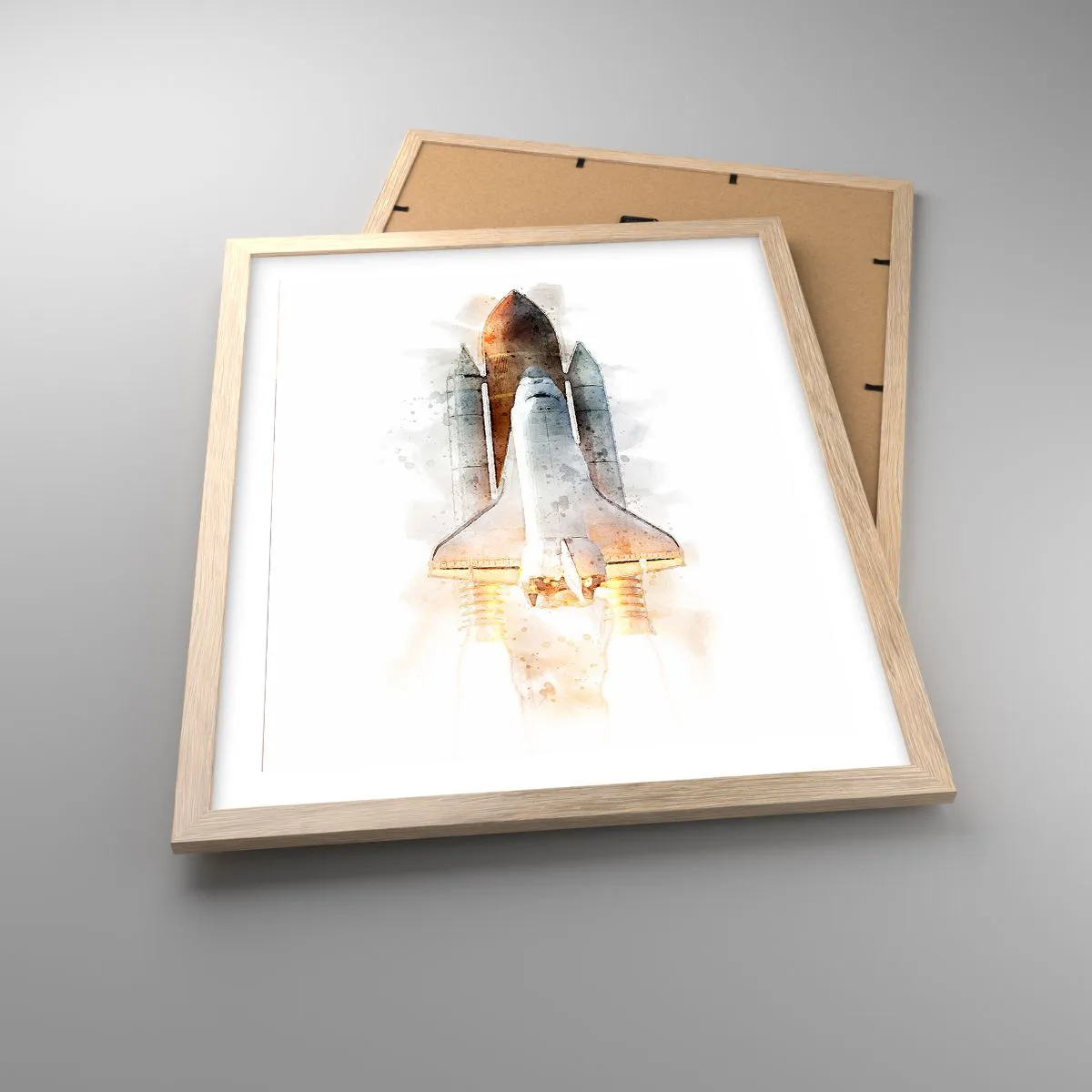 Affiche dans un chêne clair - Poster - Des explorateurs pour commencer - 40x50 cm