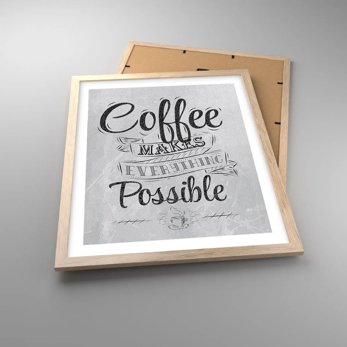 Affisch i ram av ljusek - Hur inte älska kaffe - 40x50 cm