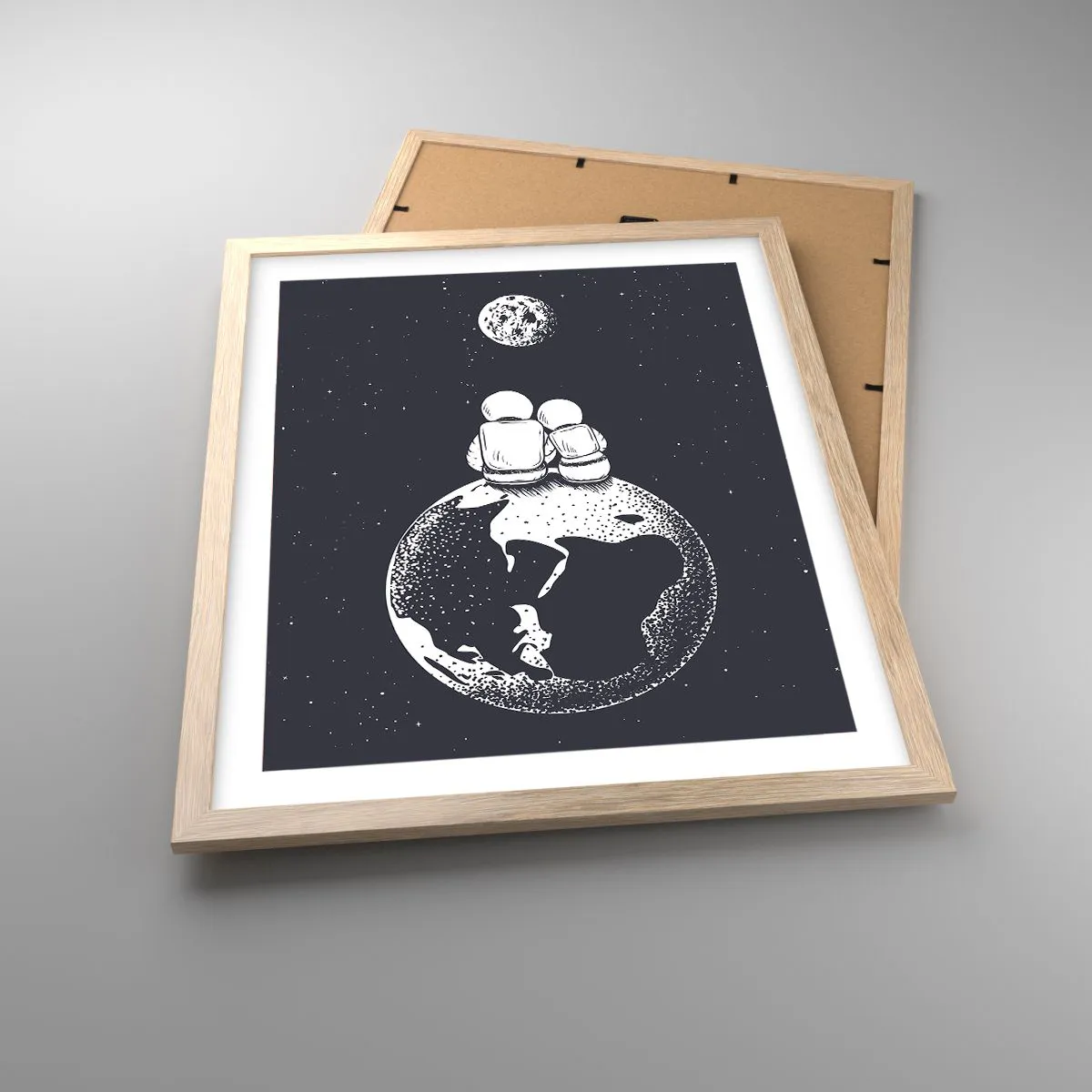 Póster en marco roble claro - Una historia de amor cósmico - 40x50 cm