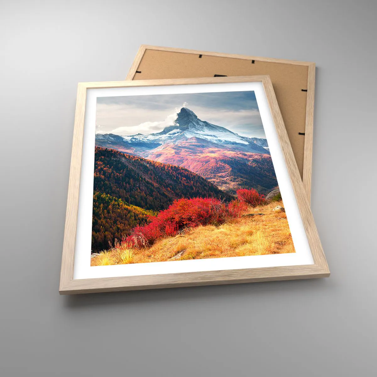 Affisch i ram av ljusek - Alpin höst - 40x50 cm