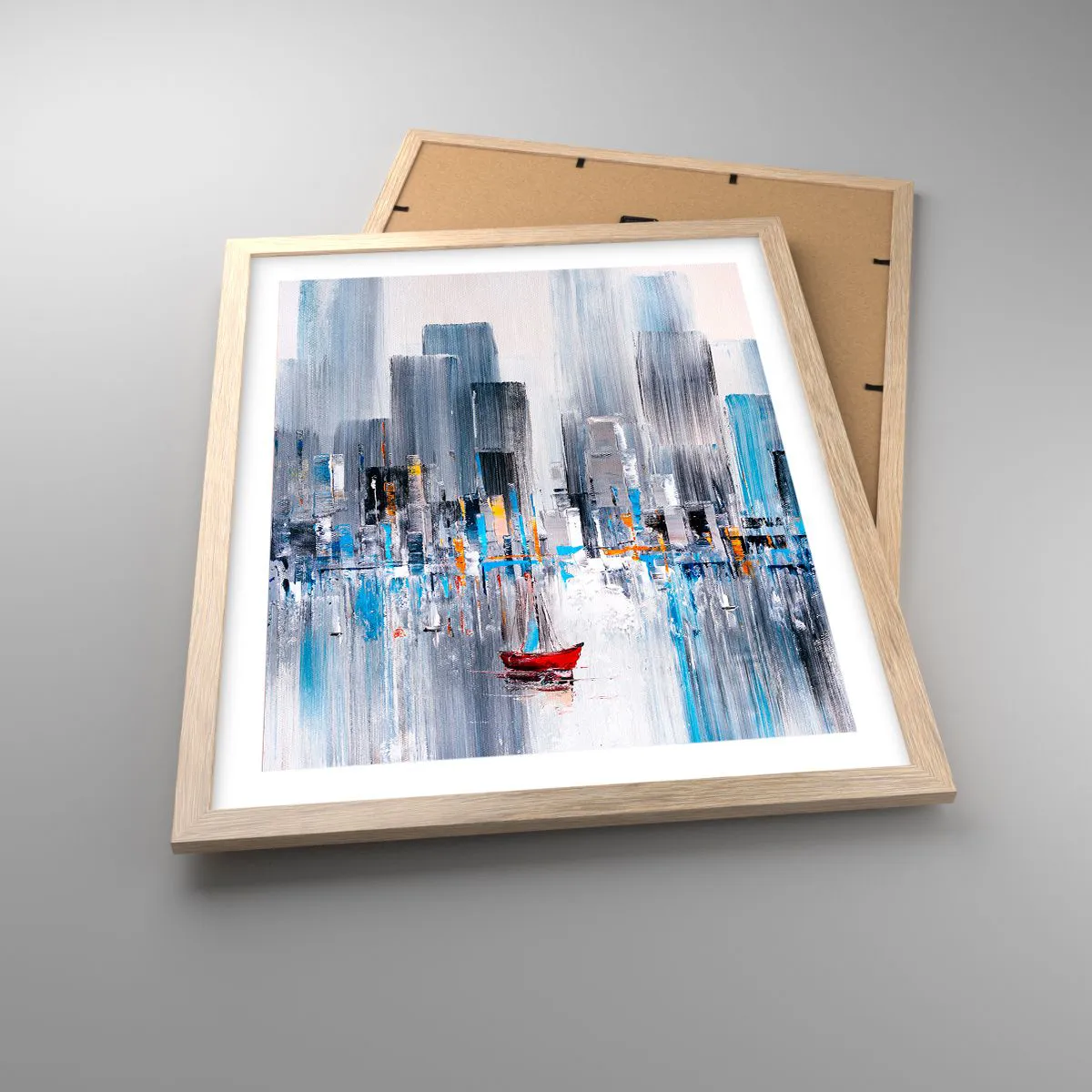 Plagát v ráme zo svetlého duba - Metropola pri zálive - 40x50 cm