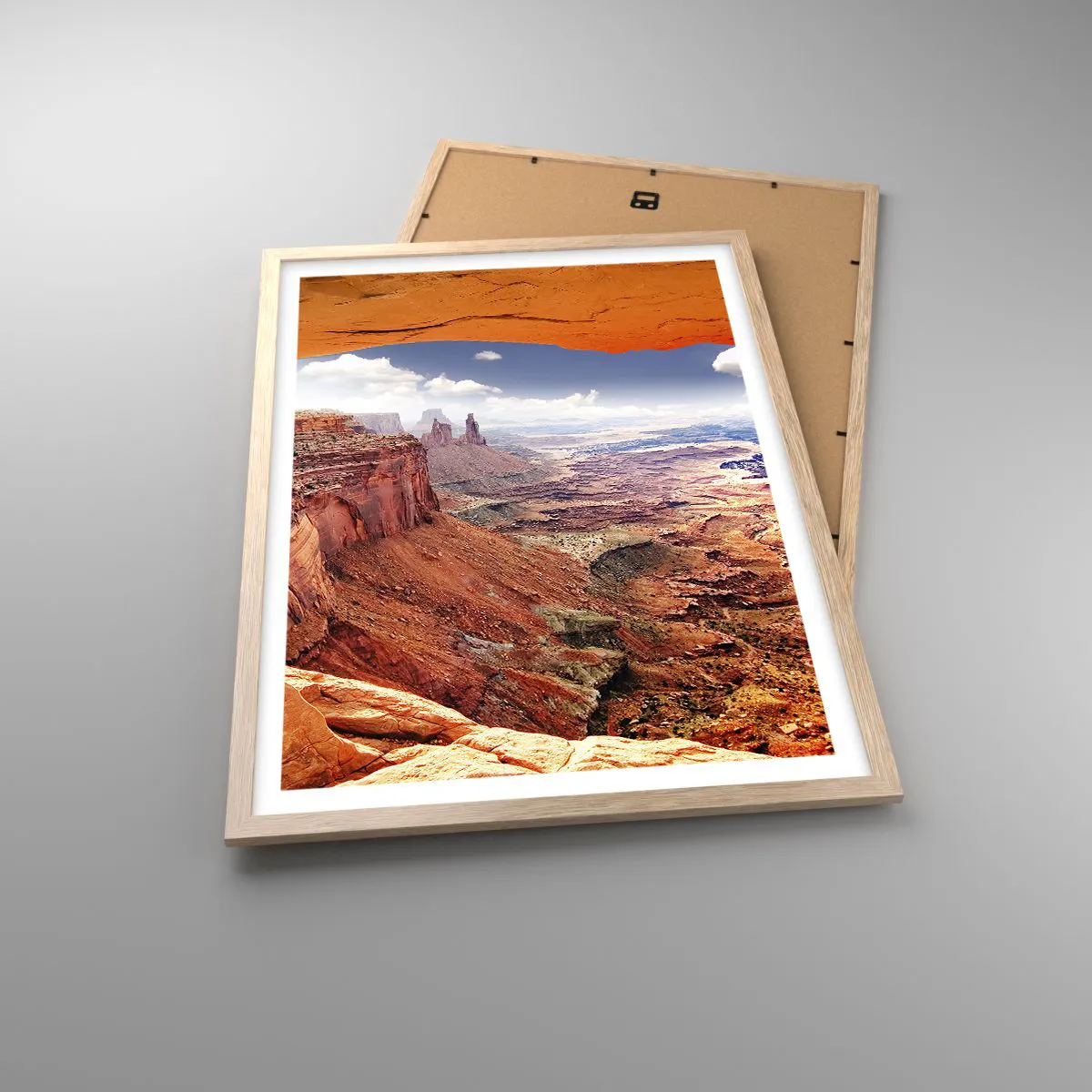 Poster in einem Rahmen aus heller Eiche - Von der Natur selbst geschnitzt - 50x70 cm