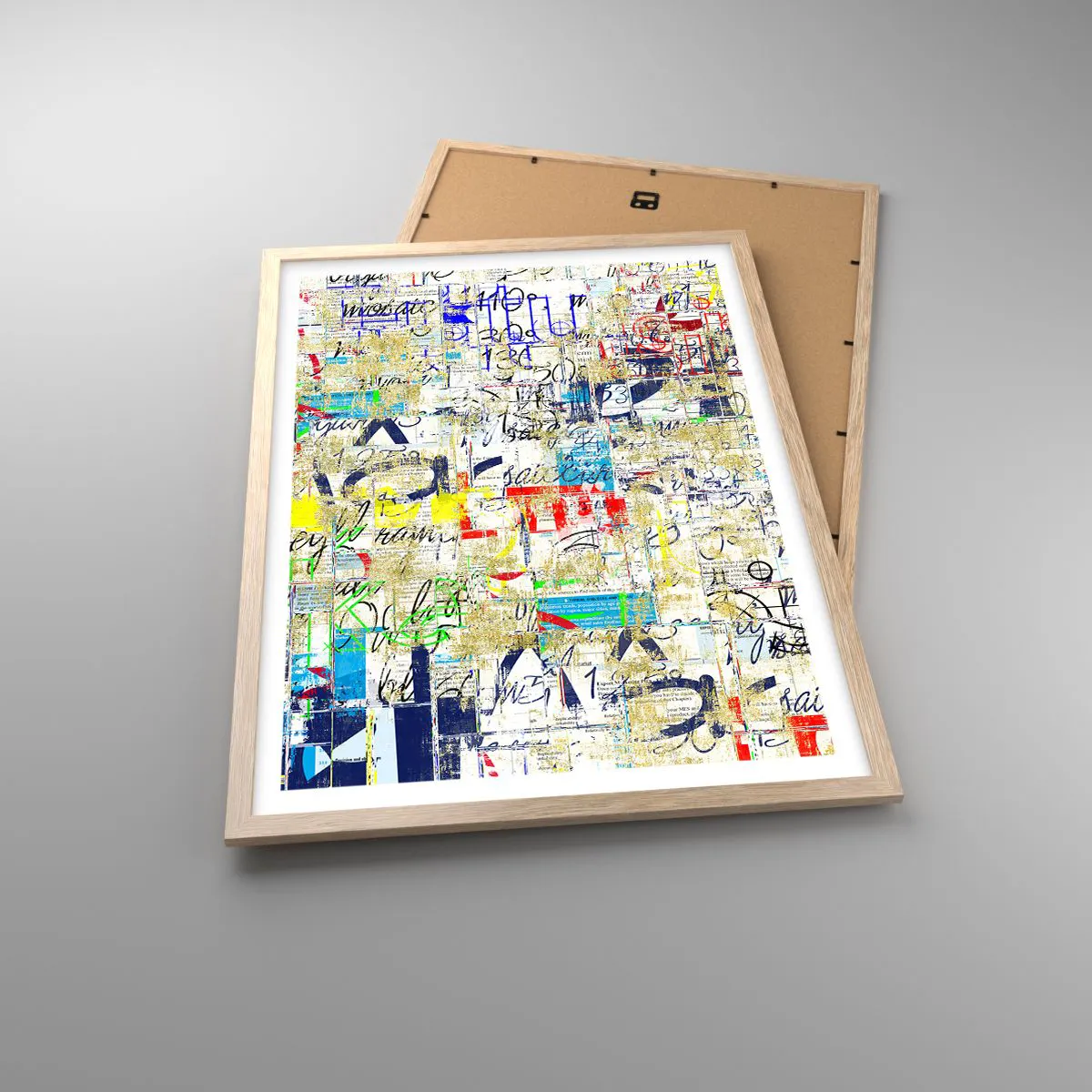 Plakat i ramme af lyst egetræ - Simpelthen en fryd for øjet - 50x70 cm