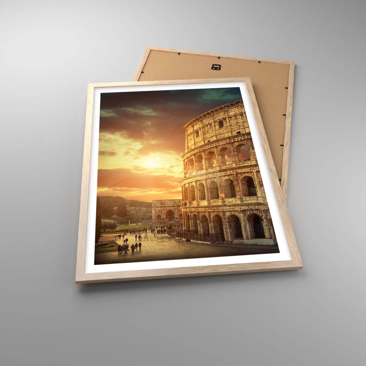 Plakat i ramme af lyst egetræ - Kolossalt indtryk - 50x70 cm