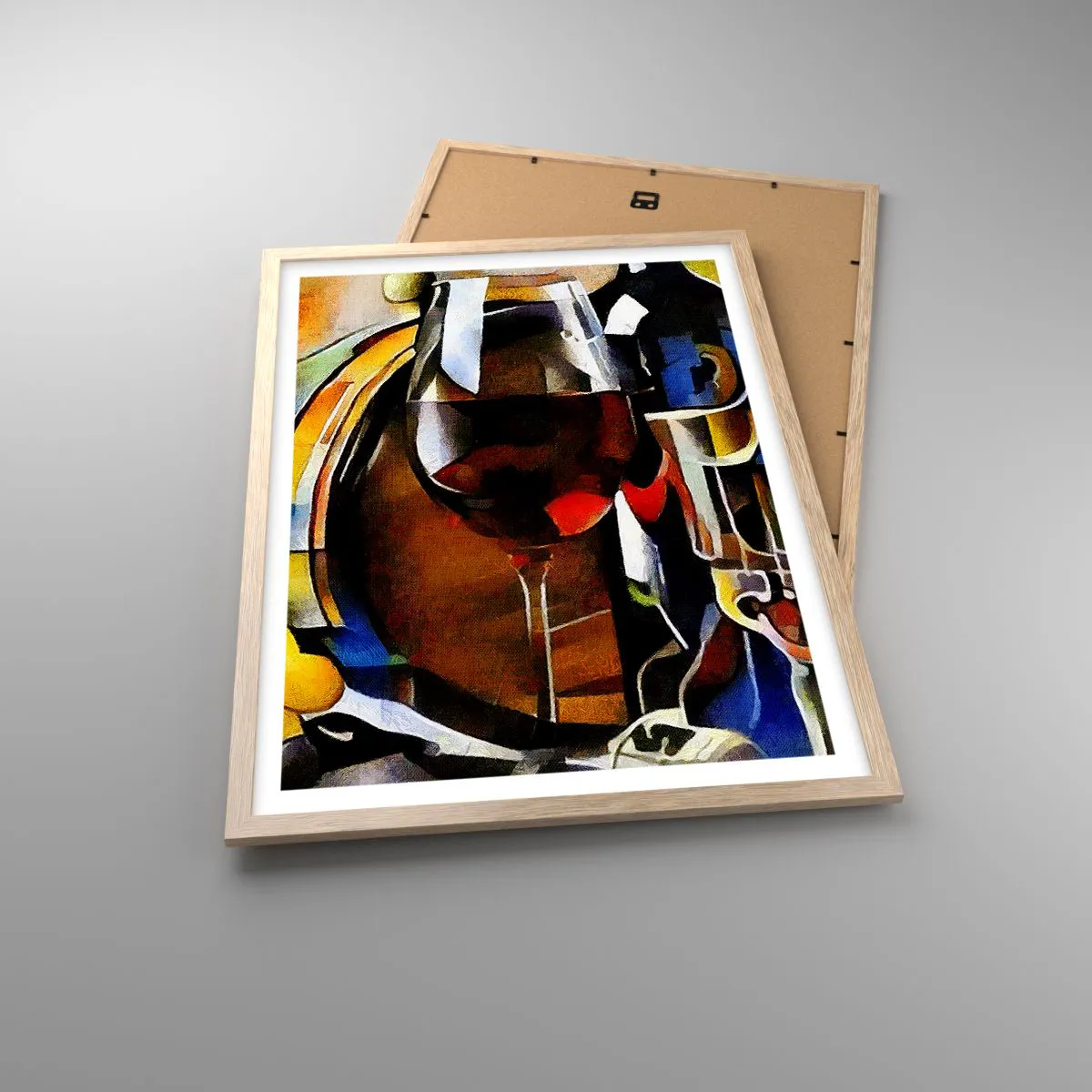 Poster in einem Rahmen aus heller Eiche - Und die Welt nimmt Farben an - 50x70 cm