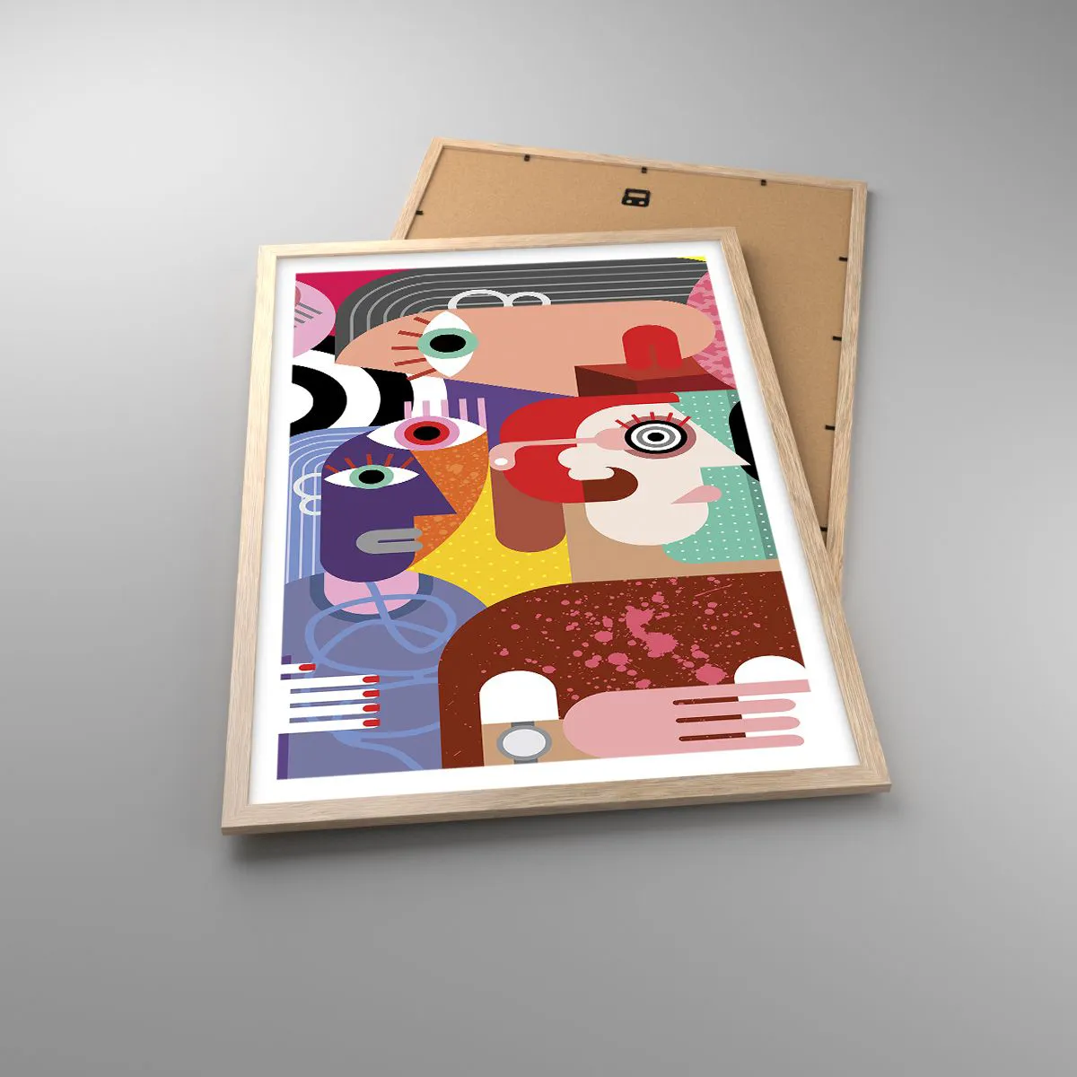 Pôster com moldura de carvalho claro - Viemos da parte do Sr. Picasso - 50x70 cm