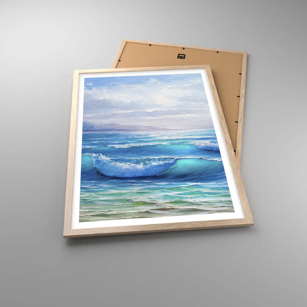 Pôster com moldura de carvalho claro - Conforta e consola - 50x70 cm