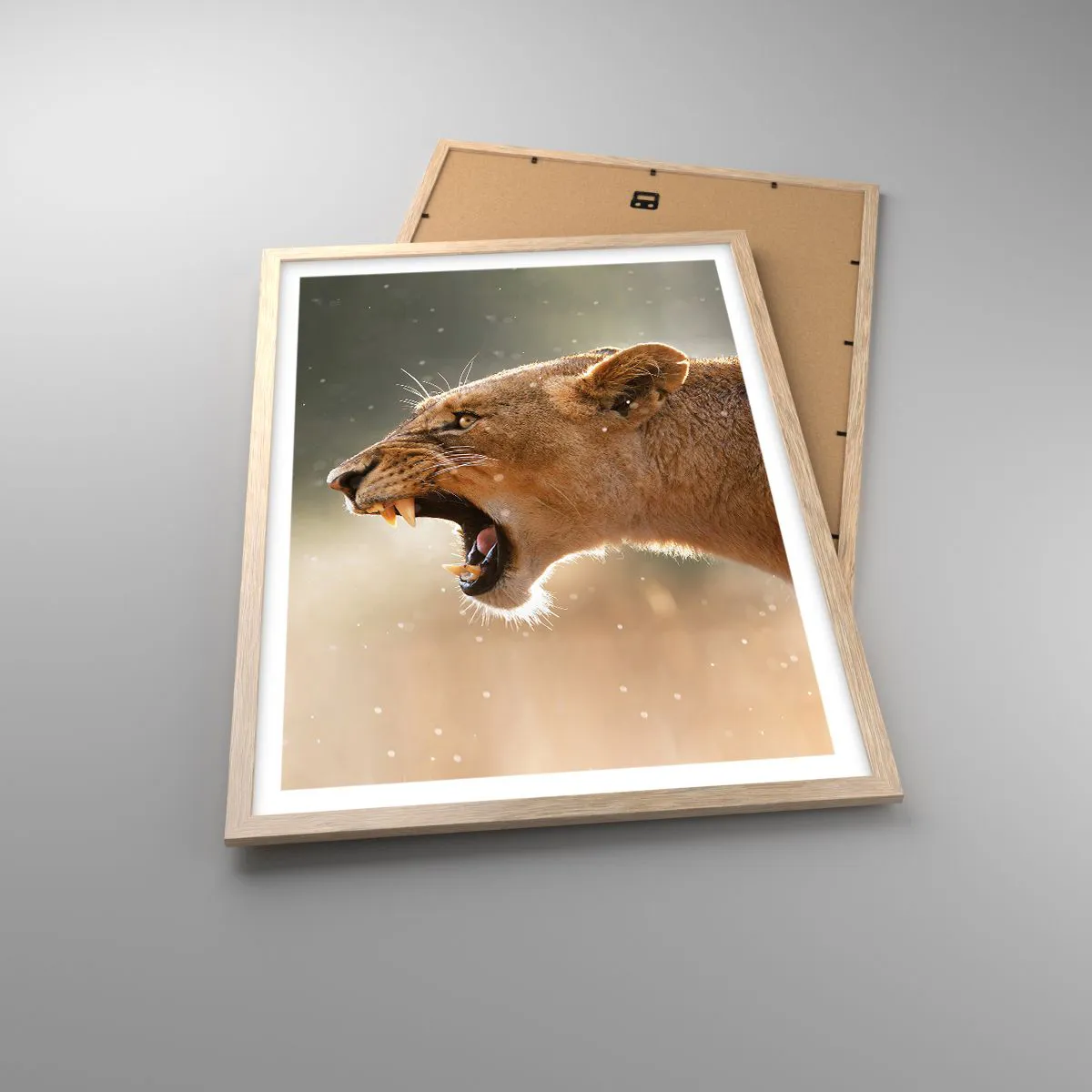 Plakat w ramie jasny dąb - Spróbuj nie posłuchać - 50x70 cm