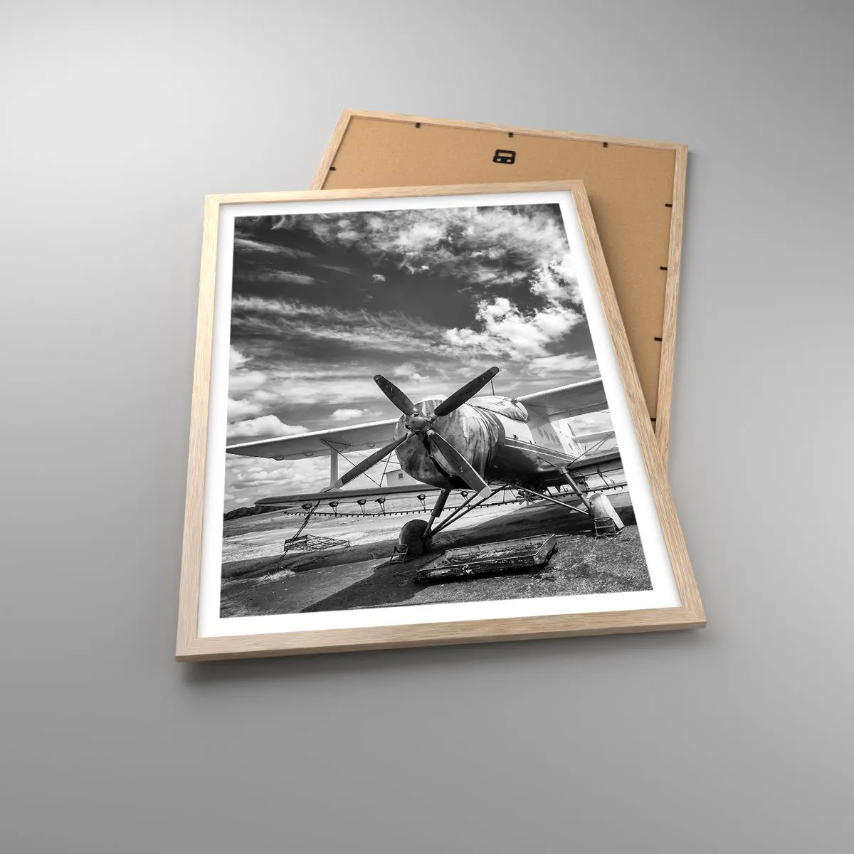 Plagát v ráme zo svetlého duba - Nemôžem sa toho dočkať! - 50x70 cm