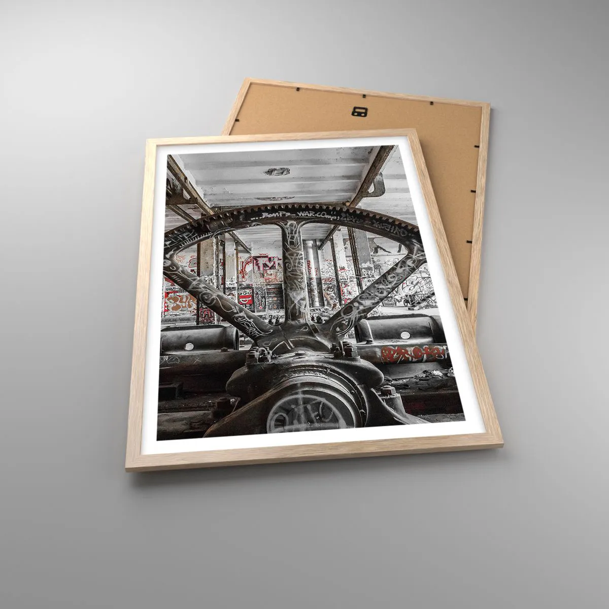 Pôster com moldura de carvalho claro - A vida secreta da fábrica - 50x70 cm