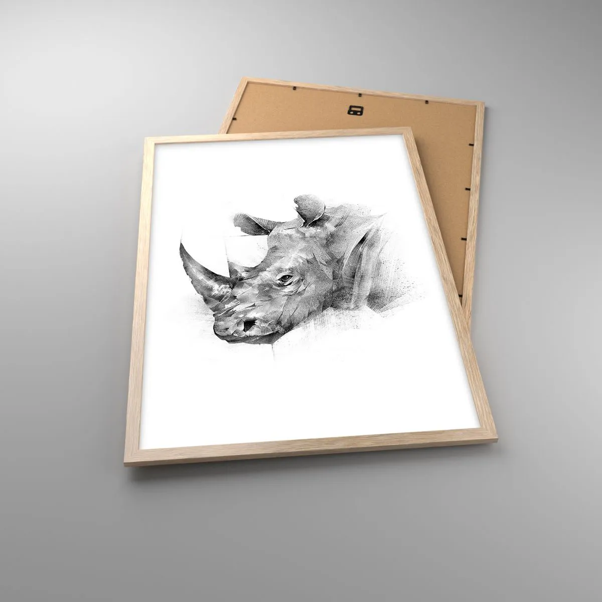 Plakát v rámu světlý dub - Africký portrét - 50x70 cm