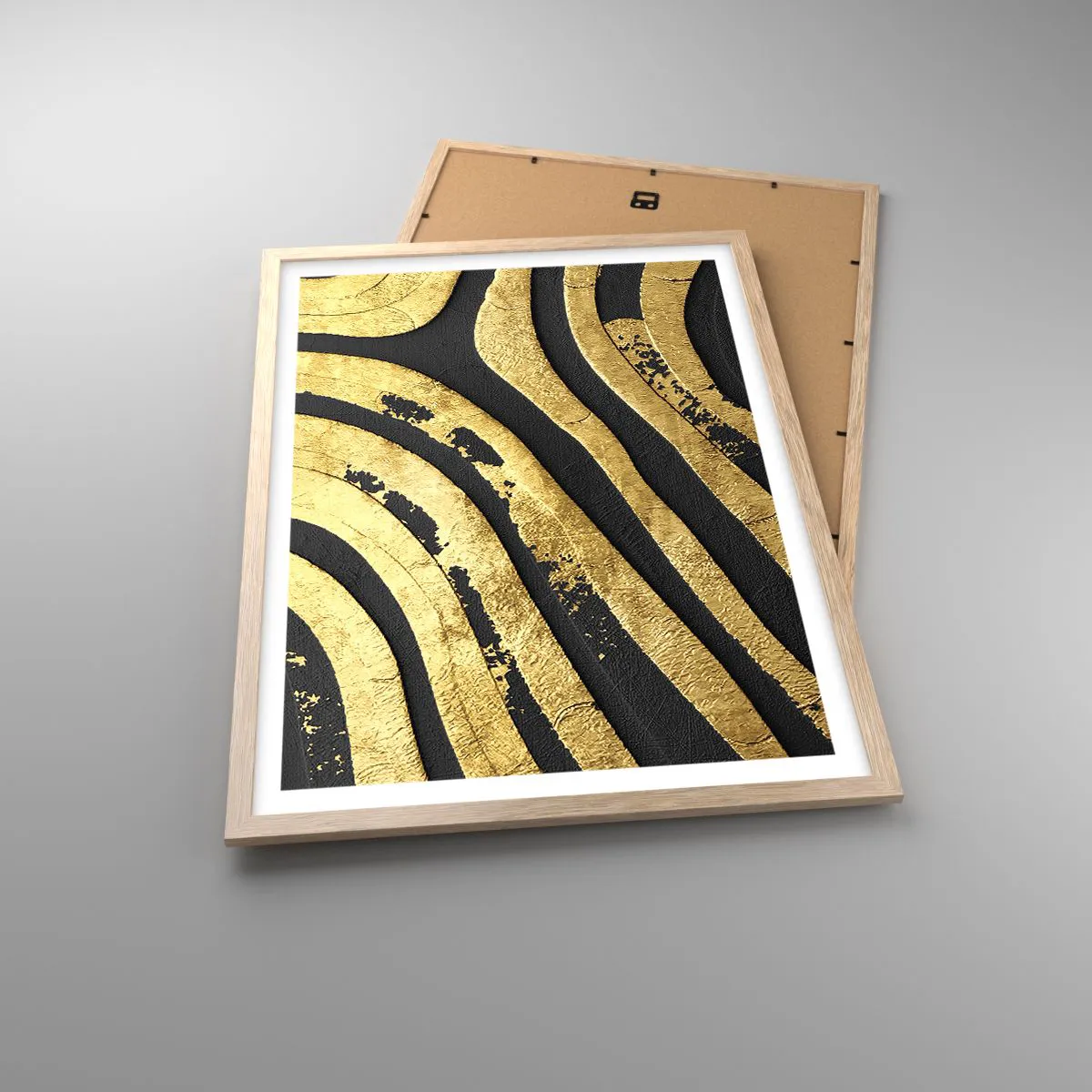 Plakát v rámu světlý dub - Vše plyne - 50x70 cm