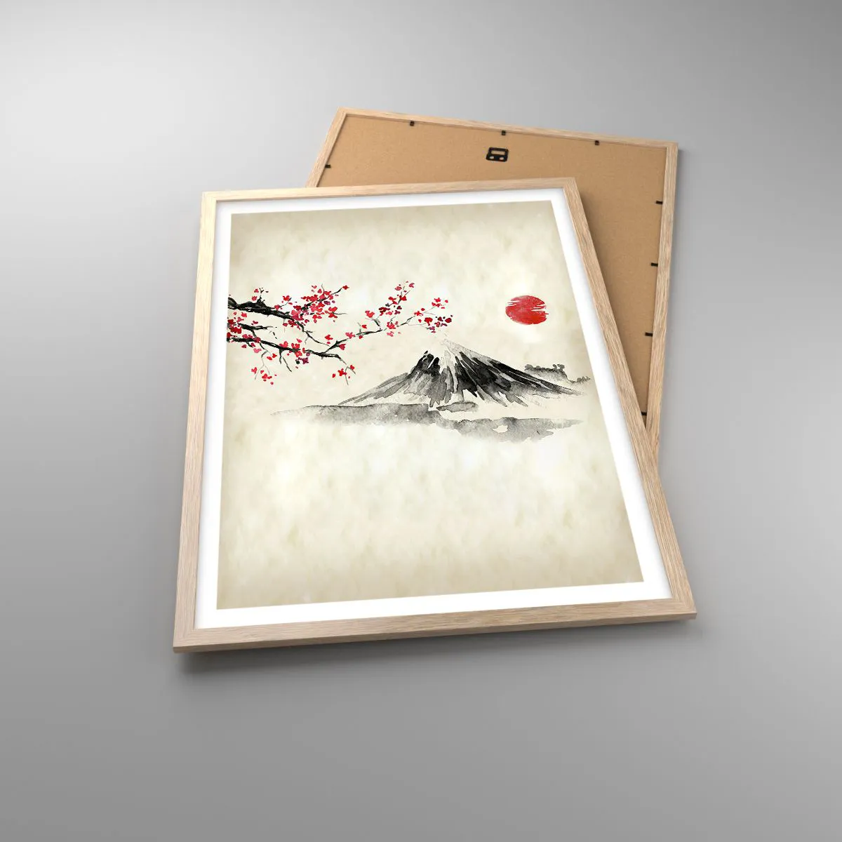 Pôster com moldura de carvalho claro - Ame o Japão - 50x70 cm