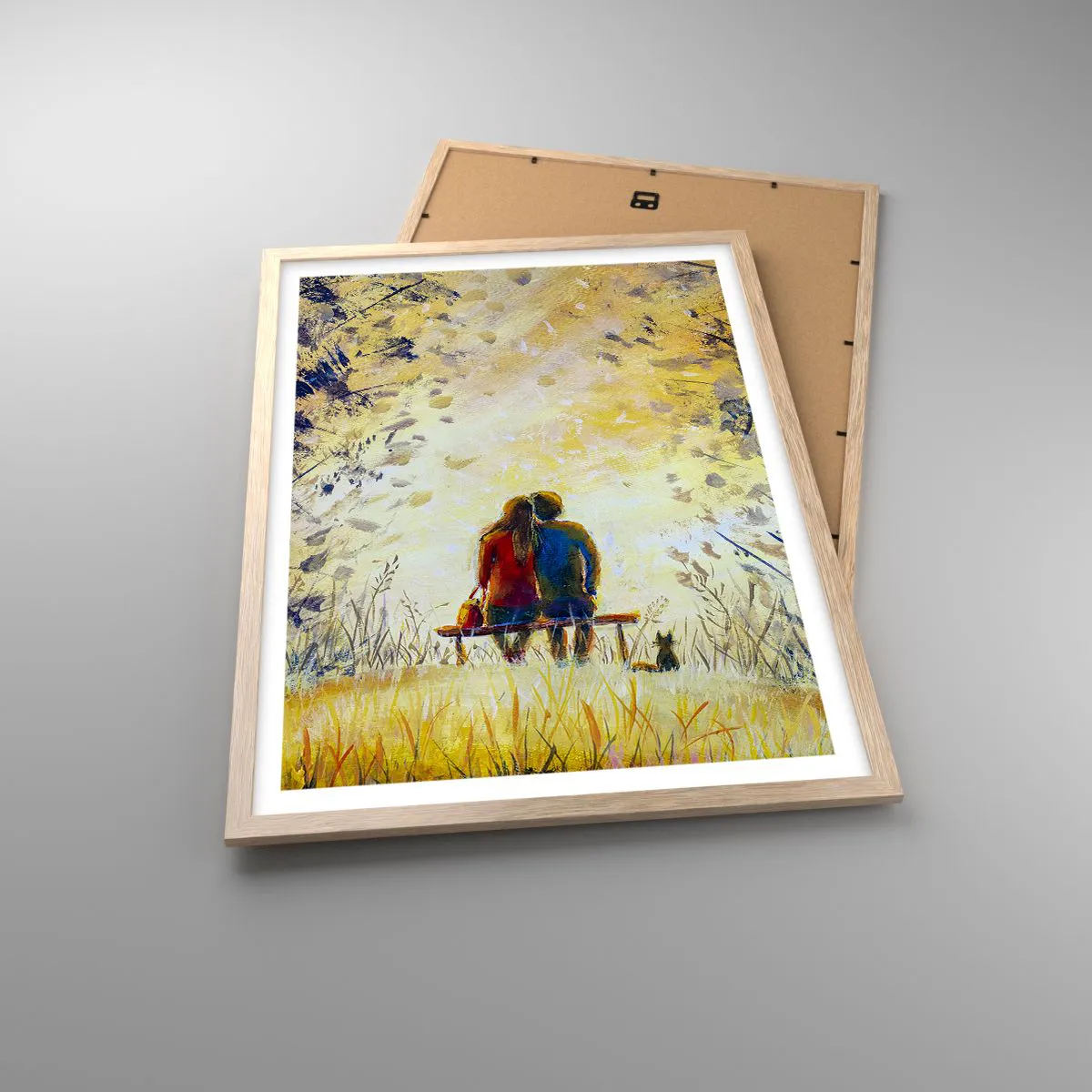 Poszter világos tölgy keretben - Varázslatos pillanat - 50x70 cm