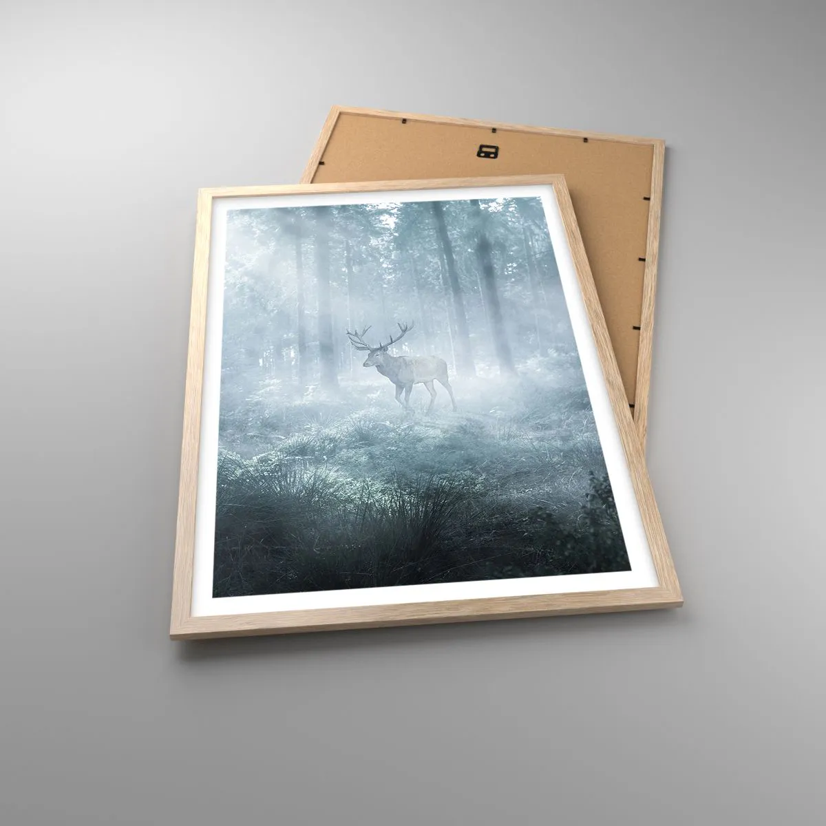 Affisch i ram av ljusek - Morgonrond runt godset - 50x70 cm