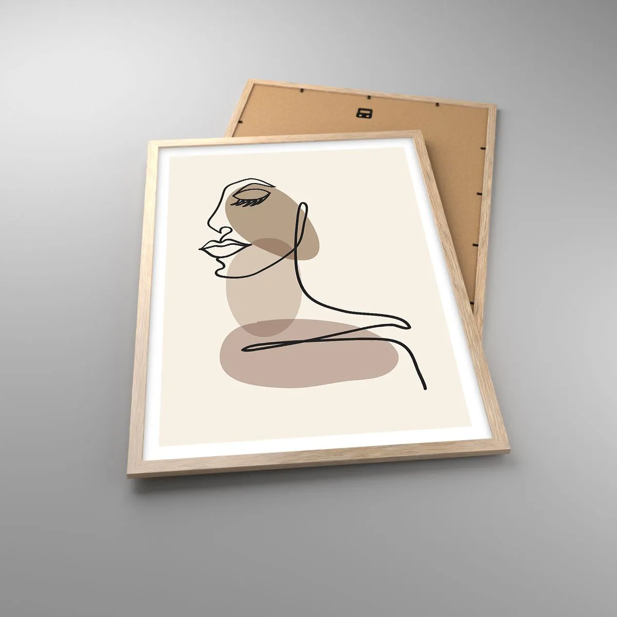 Poster in light oak frame - Certain Line of Beauty - 50x70 cm