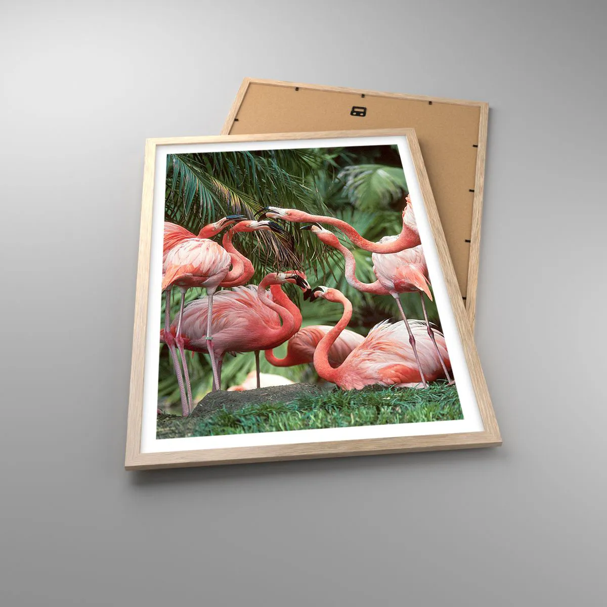 Pôster com moldura de carvalho claro - Fofocas da tarde - 50x70 cm