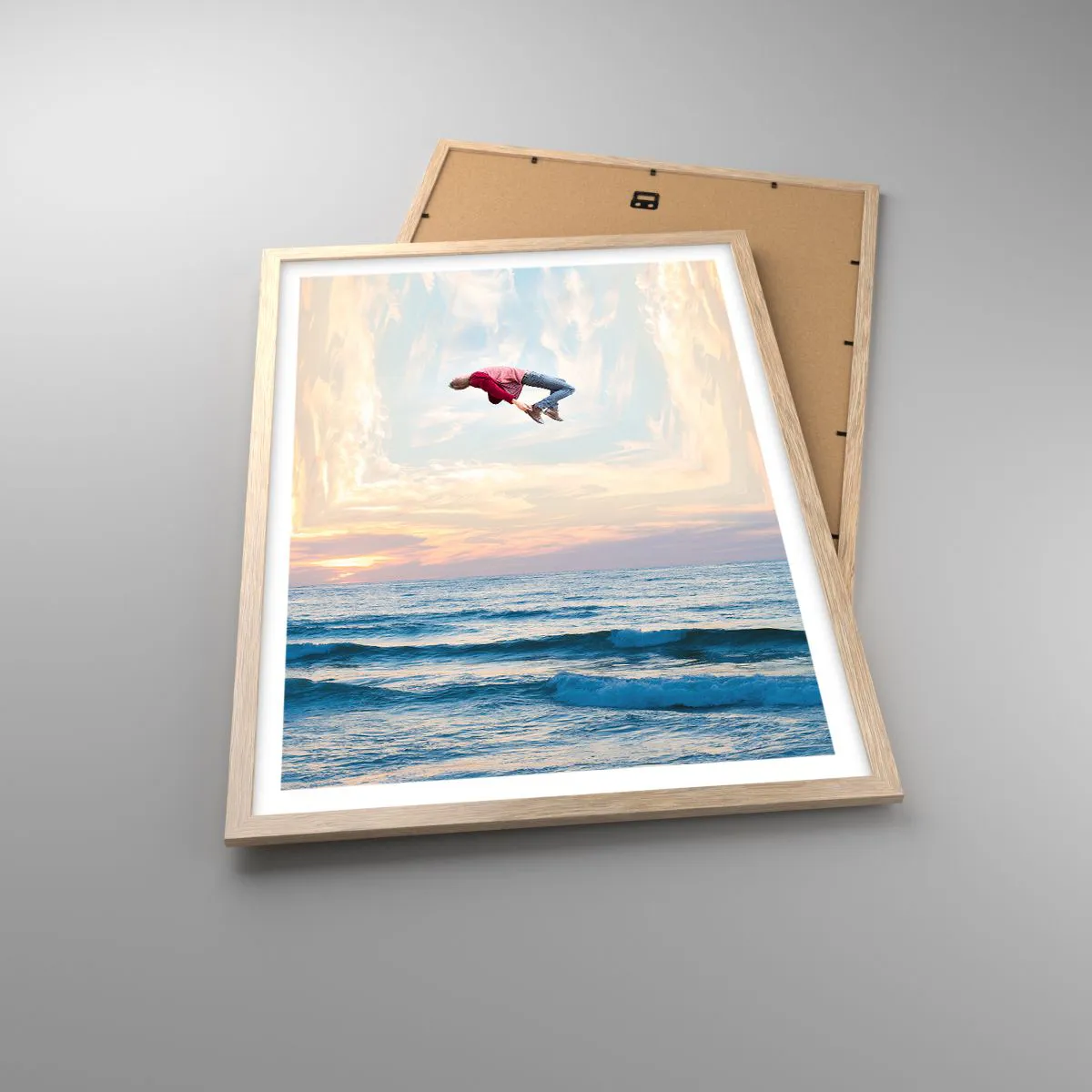 Plakat i ramme af lyst egetræ - Til en anden dimension - 50x70 cm