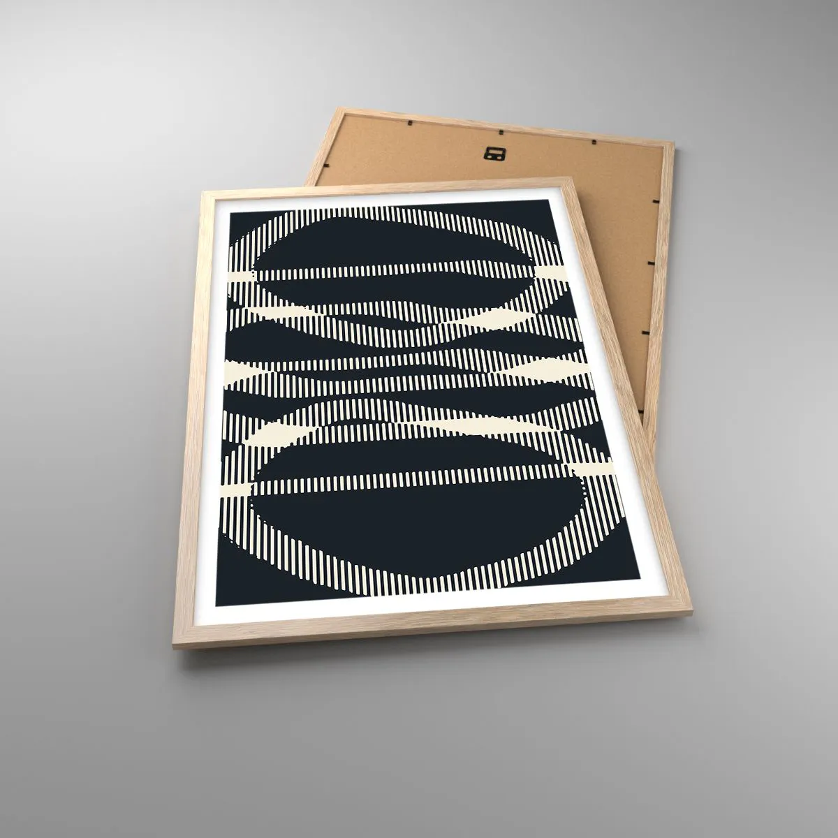 Poster in einem Rahmen aus heller Eiche - Ein Versuch, die Dunkelheit zu durchbrechen - 50x70 cm