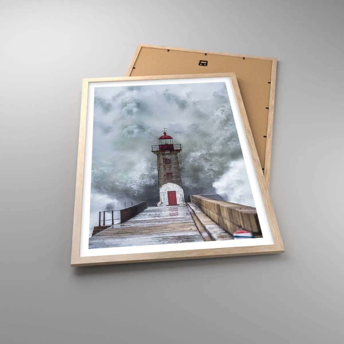 Poster în ramă de stejar deschis - Zgomotul apelor, sunetul vântului - 50x70 cm