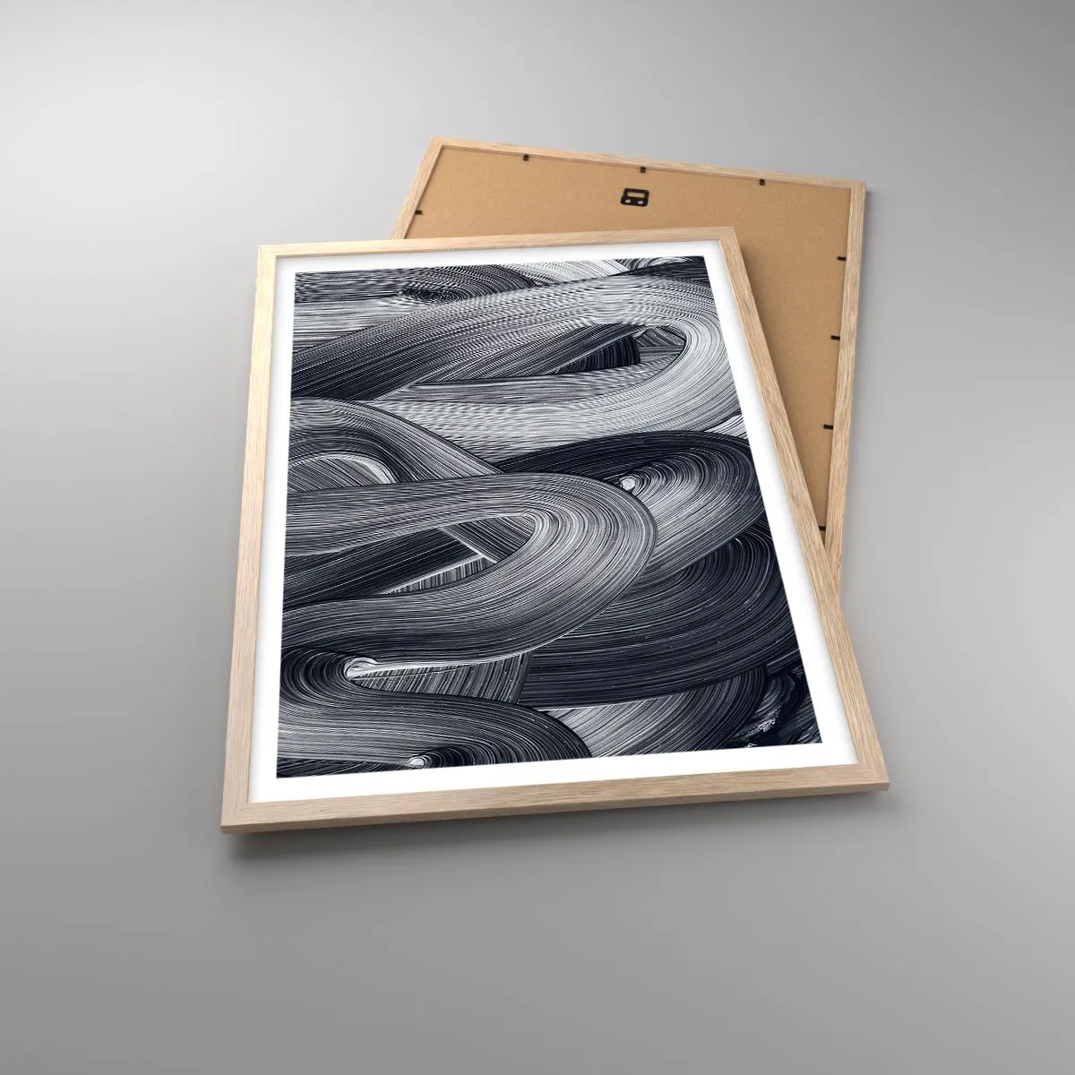 Poster in light oak frame - Fluidity of Reality - 50x70 cm