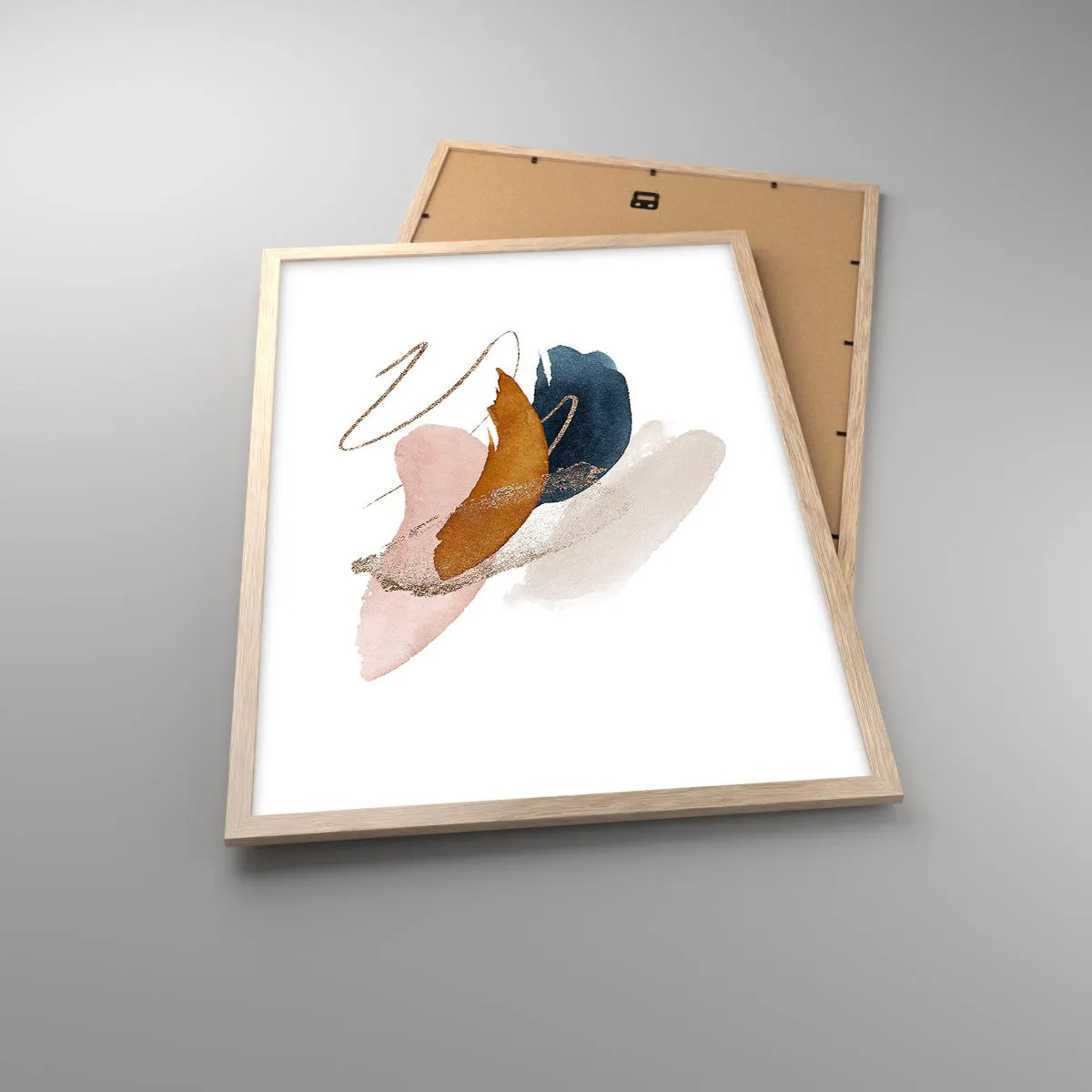 Affiche dans un chêne clair - Poster - Composition ailée - 50x70 cm