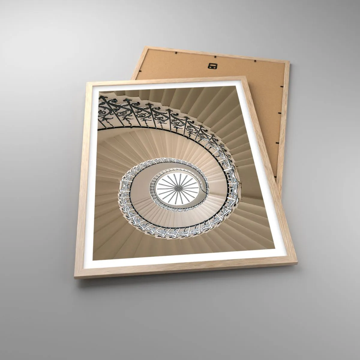 Affiche dans un chêne clair - Poster - À l'intérieur de la coquille - 50x70 cm