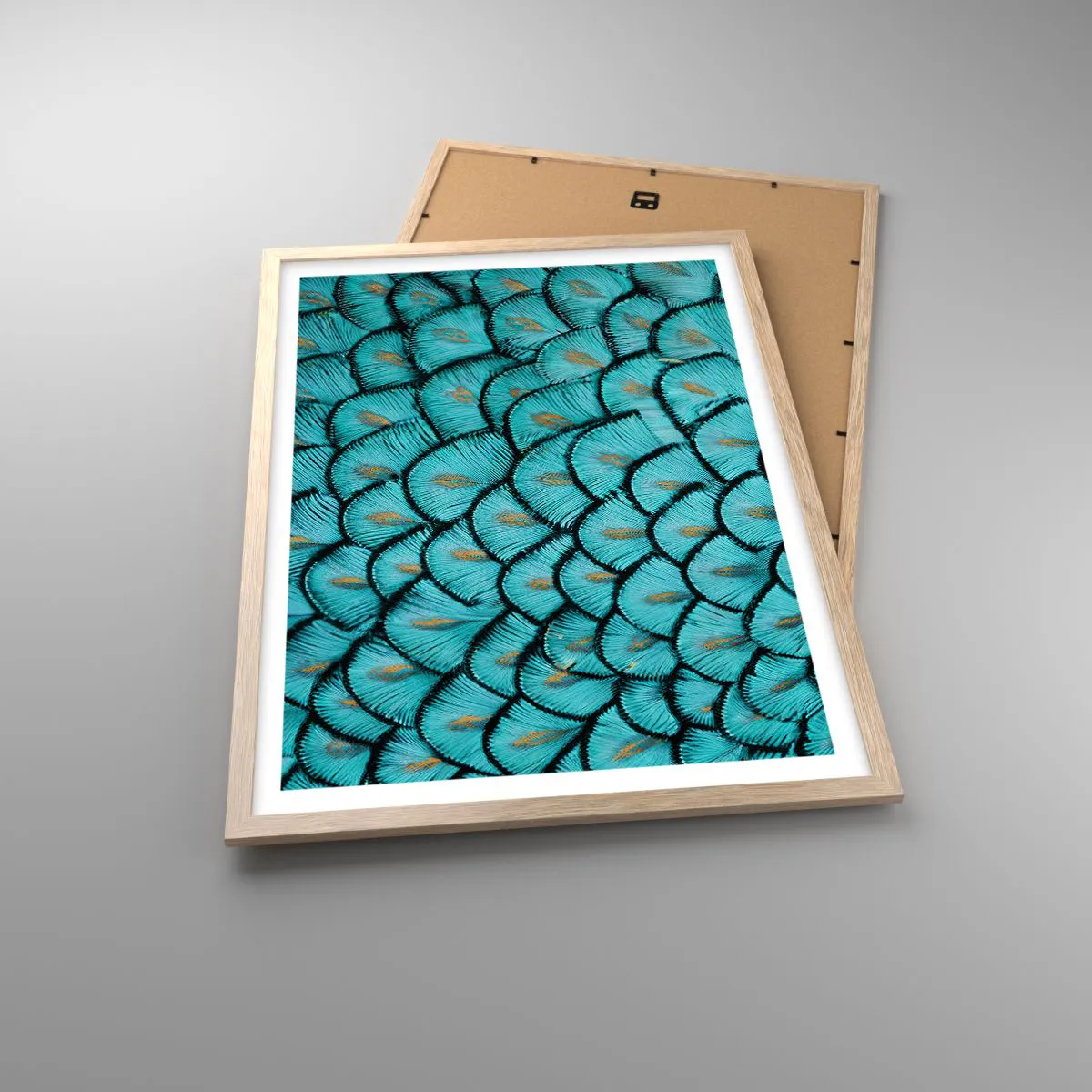 Plagát v ráme zo svetlého duba - Veľká slávnosť peria - 50x70 cm