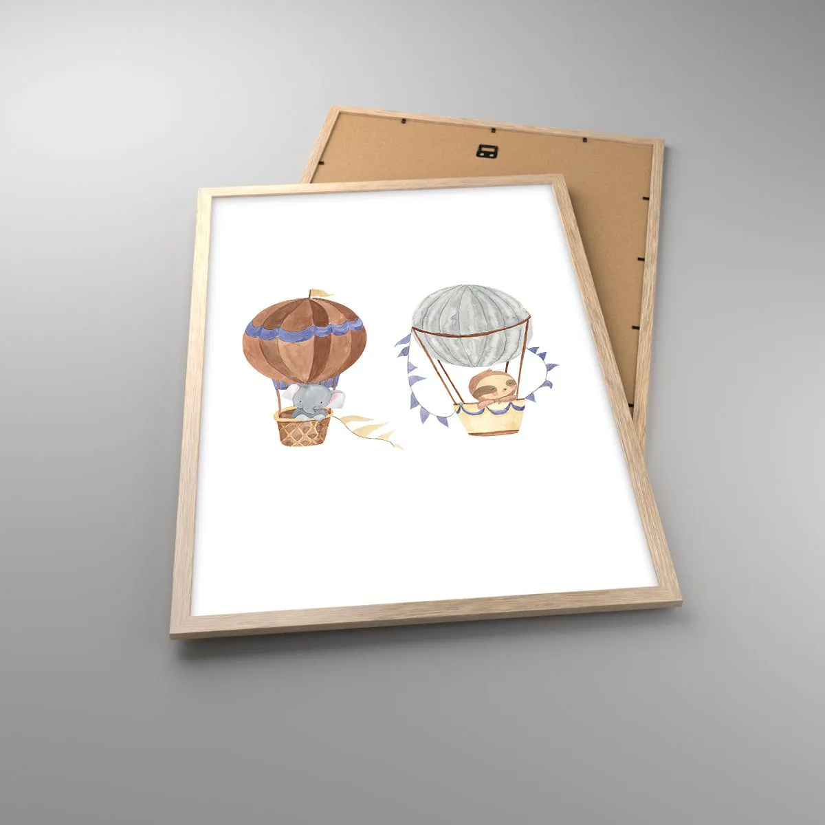 Plakát v rámu světlý dub - Přátelé na cestách - 50x70 cm