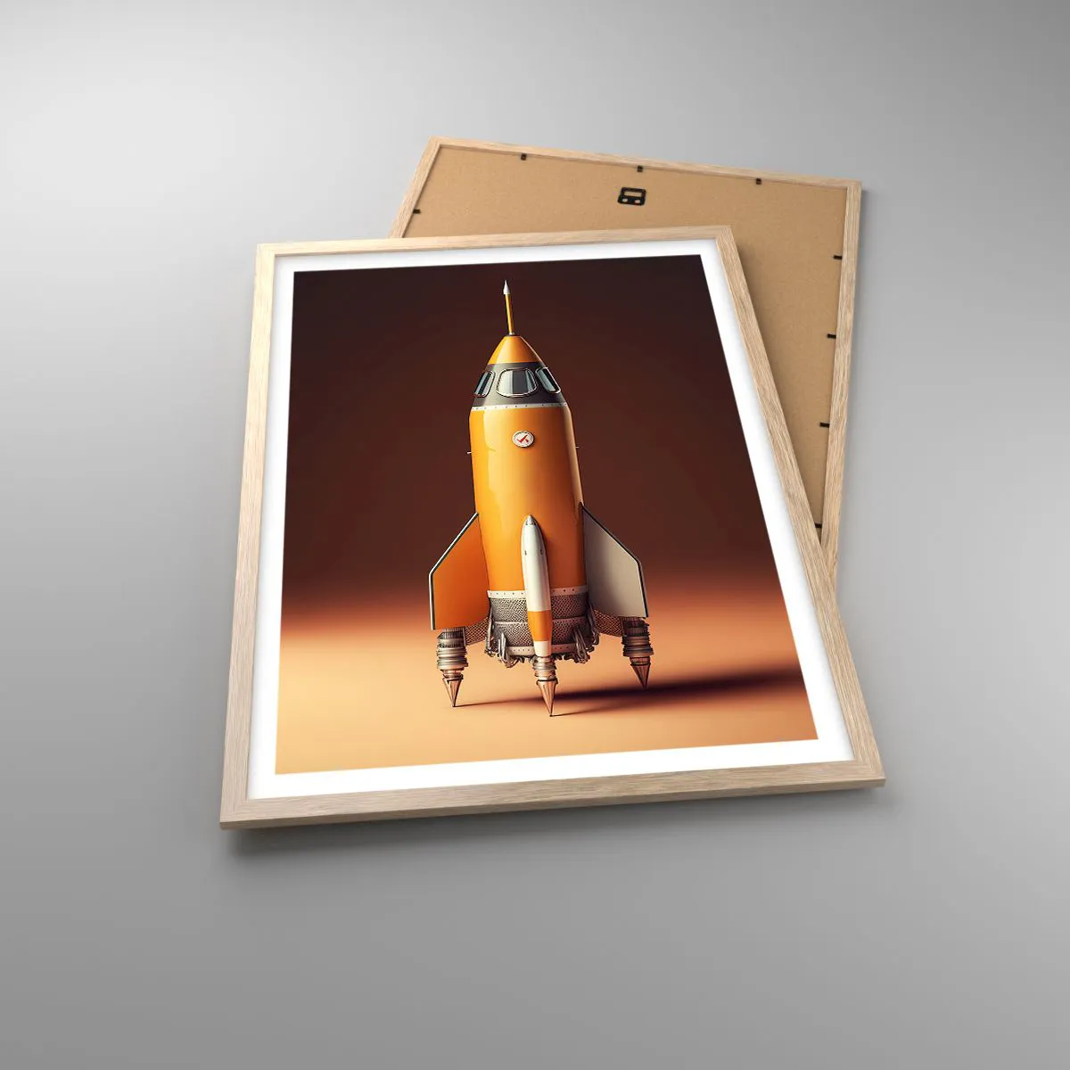 Affiche dans un chêne clair - Poster - Ça commence par un rêve - 50x70 cm